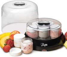 Yolife YL210 Yogurt Maker W/7 JARS BY TRIBEST- HAS SHORT AND TALL COVER FOR JARS