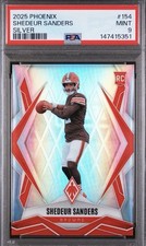 2025 Panini Phoenix - #154 Shedeur Sanders #154 Silver Prizm (RC). PSA 9, Pop 3.
