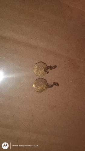 TWO 1880 1/4 California Gold Fractional Indian Head Octagon Coin Pendant