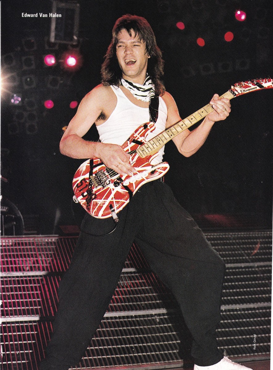 EDDIE VAN HALEN LIVE-1991 MINI-POSTER 8X11 FULL PAGE VTG MAGAZINE