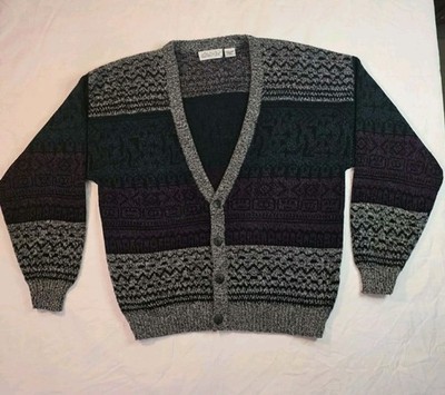 Vintage Sweater Graphix  Cardigan Men's XXL