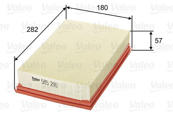 Valeo Luftfilter 585286 Filtereinsatz FüR Nissan R51 D40 Pathfinder Navara NP300-image