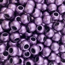 400 Matte Purple 8x10mm Acrylic Barrel Beads, 4.8mm Large Hole for Crafts Jewelr