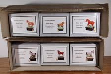 PHB Porcelain Horse Hinged Trinket Box Set of 6 NIB QH, Clydesdale, Appaloosa +