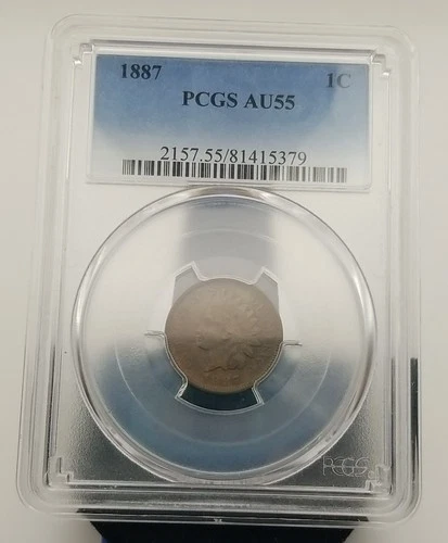 1887 Indian Head Cent AU55 PCGS #20389