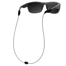 Pilotfish Wire Sunglasses Strap, No-Tail Eyewear 16 inches, Tactical Black