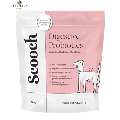 Vet-Formulated Scooch Probiotic Chews For Dogs To Stop Runny Poops, Pink