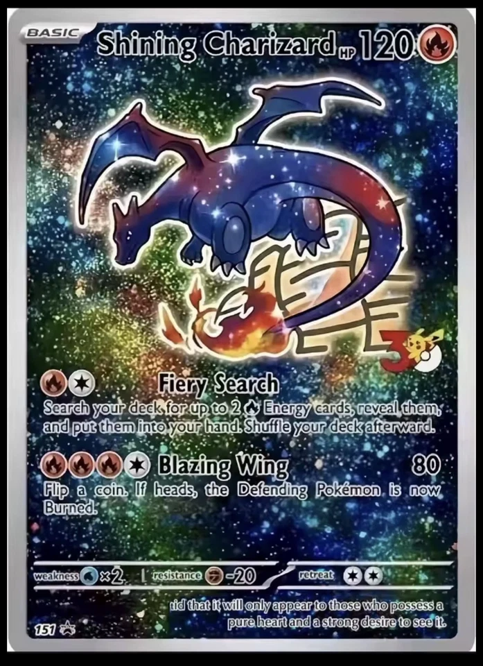 30th Anniversary Heroes Shining Charizard Fan Art Holo Custom Card JP #151 - Image 1 of 1