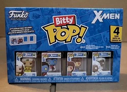 X-Men Gambit, Storm, Rogue & Nightcrawler Funko Bitty Pop! Mini-Figure 4-Pack