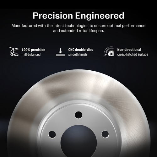 Rear Coat Brake Rotors Pair For 2004-2013 Mazda 3 2.5L Mazdaspeed with 2.3L - Picture 6 of 9