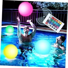 Pool Toys, 3PCS Light Up Beach Balls with Remote-Control 12 Inches Glow in