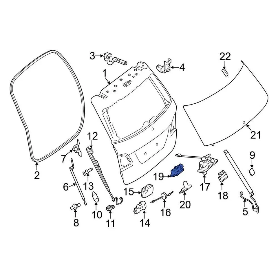For Mercedes-Benz GLA250 2015-2017 Mercedes-Benz Rear Liftgate Latch Foto 4 de 4