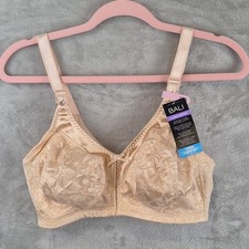 Bali Women's Double Support Spa Closure Wire-Free Bra Soft Taupe 38D NEW DF3372