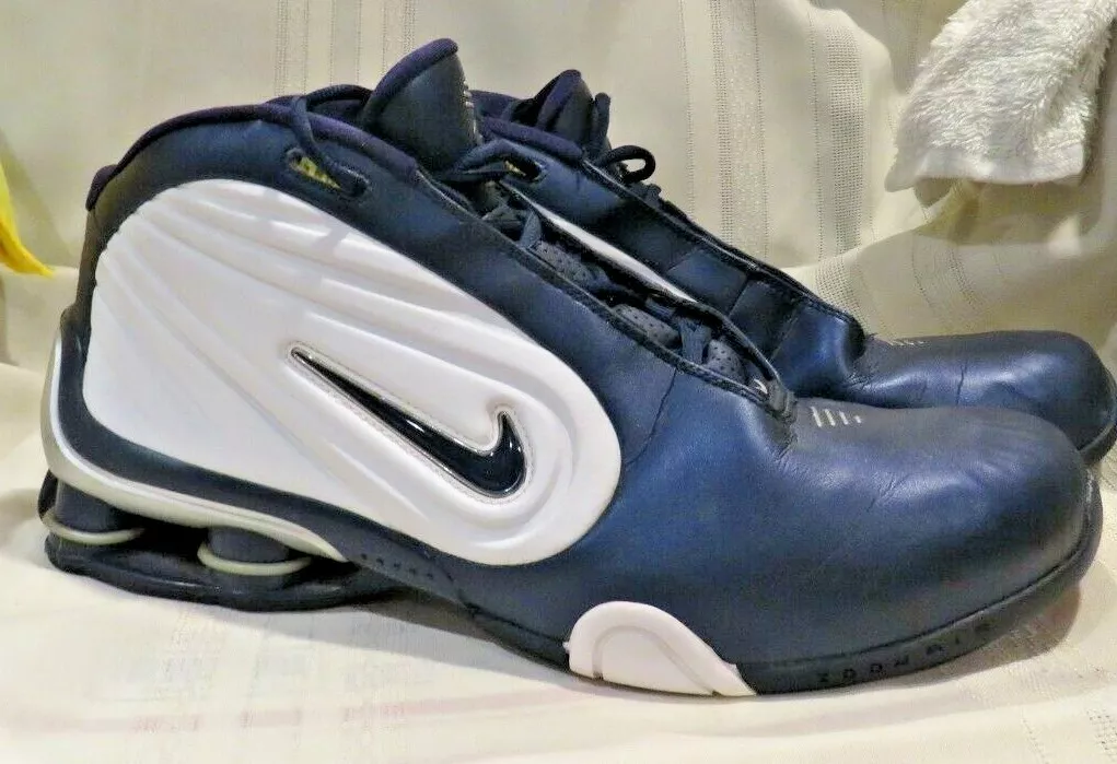 2002 NIKE SHOX LIMITLESS TB WHITE NAVY BLUE SILVER VC BB4 304788-142 Size 15
