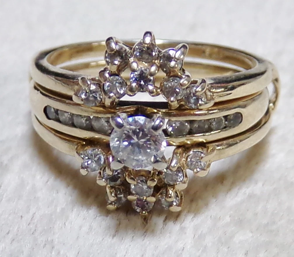 Wedding ring sales sets ebay