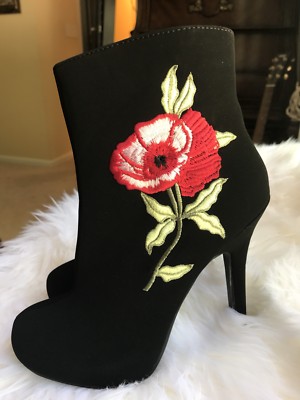 Boots With Black Suede High Heel Ankle Boots Miss Lola Last Night