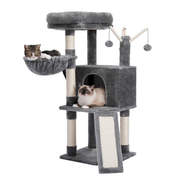 Kratzbaum Klein Katzenbaum Katzenkratzbaum Sisal Kletterbaum Spielbaum 105 Cm-image