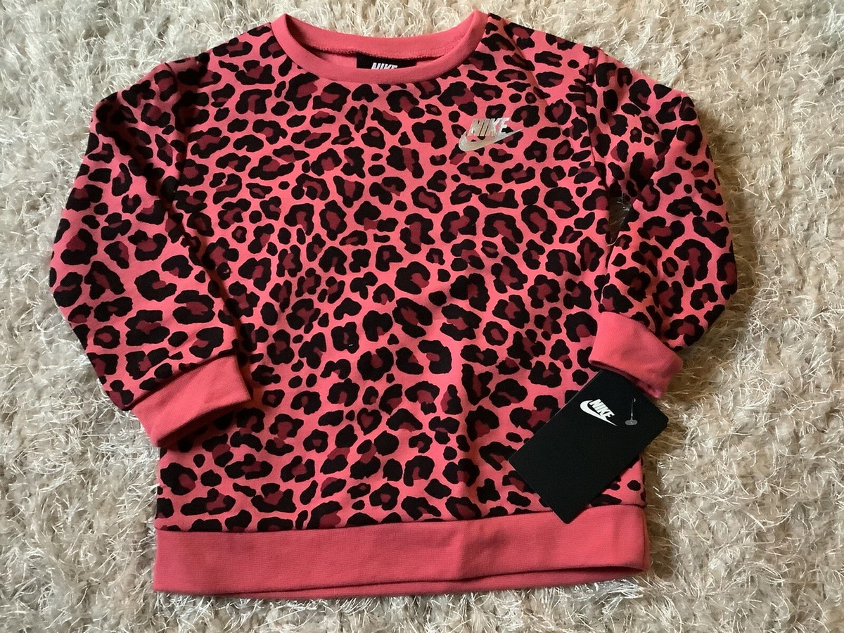 Infant Girls Nike leopard print sweatshirt leggings size 24