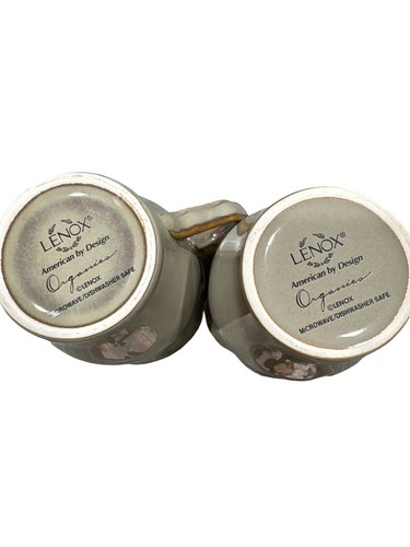 Set of 2 Lenox Organics Grey Stoneware Mugs Gray Stone Color 10 Ounces Grey - Picture 3 of 5