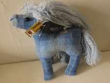 Handmade Tweedie Beasties Harris Tweed Pony Doorstop