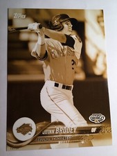 2018 Topps Pro Debut Jumbo 5x7 Quinn Brodey Cyclones 144 Gold 03/10