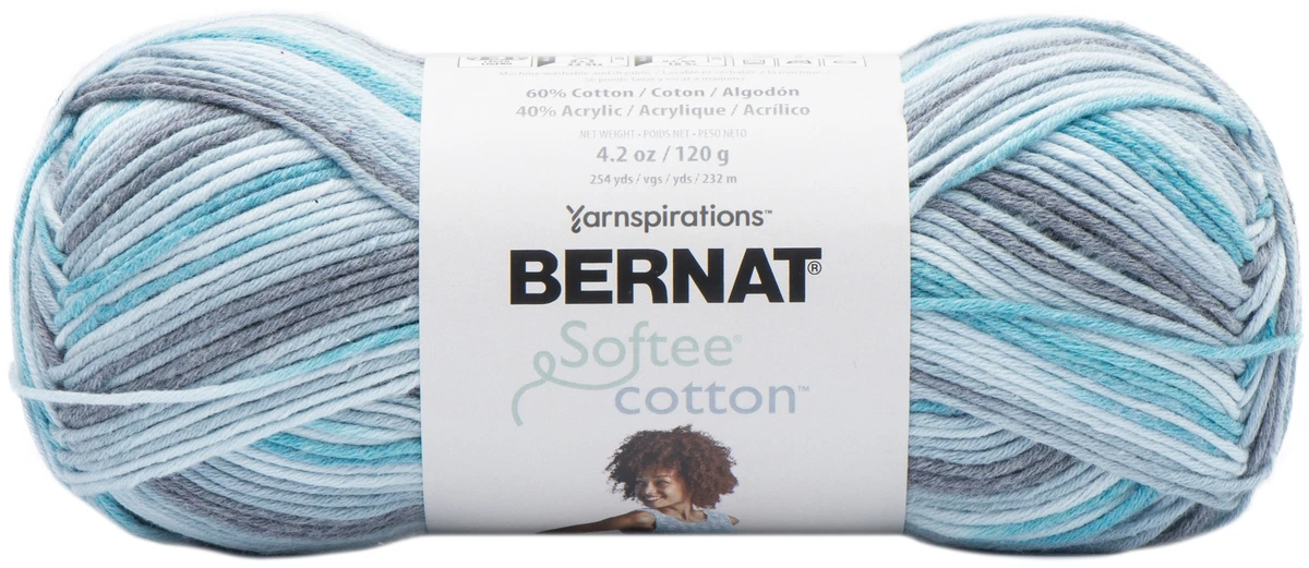 Bernat Softee Cotton Yarn - Blue Waves