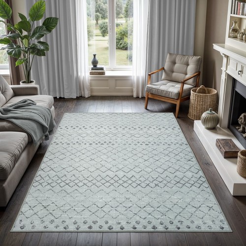 GLN Rugs Timgad - Machine Washable Area Rug - Gray Modern Home Rugs - 第 43/77 張圖片