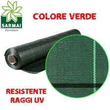 Telo pacciamatura Verde 100 Gr/mq anti radice erbacce orto giardino edilizia