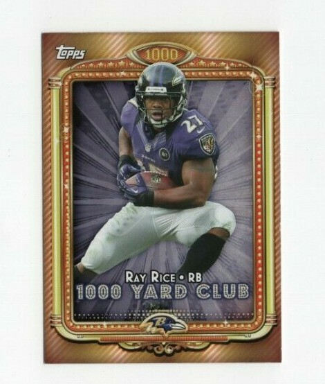 2013 Topps Football 1000 Yard Club RAY RICE BALTIMORE RAVENS #24