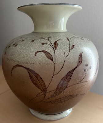 Sehr schöne Johann Haviland Vase Jugendstil Blumenmotiv Vintage 26,5cm hoch 