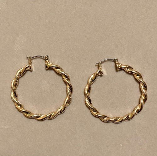 14k Gold-Plated Twisted Earrings