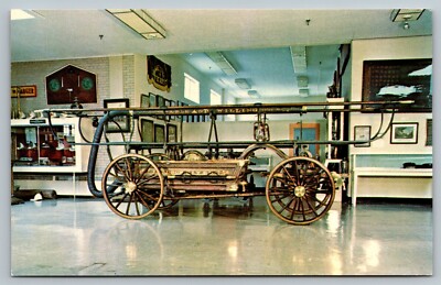 Fire Truck Engine - Fireman Postcard - Firemen's Home New York - Hudson
