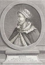 René Comte D'anjou Provence roi de Naples par Aubert vers 1740 Italie Provence