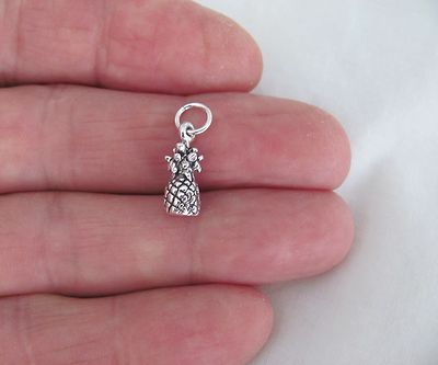 Sterling Silver 3d Pineapple charm