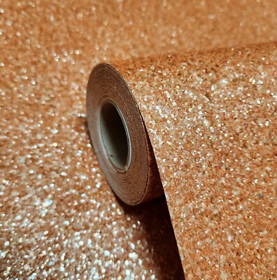 Modern orange Natural Real Terra Mica Stone Wallpaper rolls Plain Glitter effect