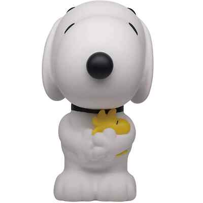 Peanuts Snoopy Holding Woodstock PVC Figural Coin Bank by Monogram 9''