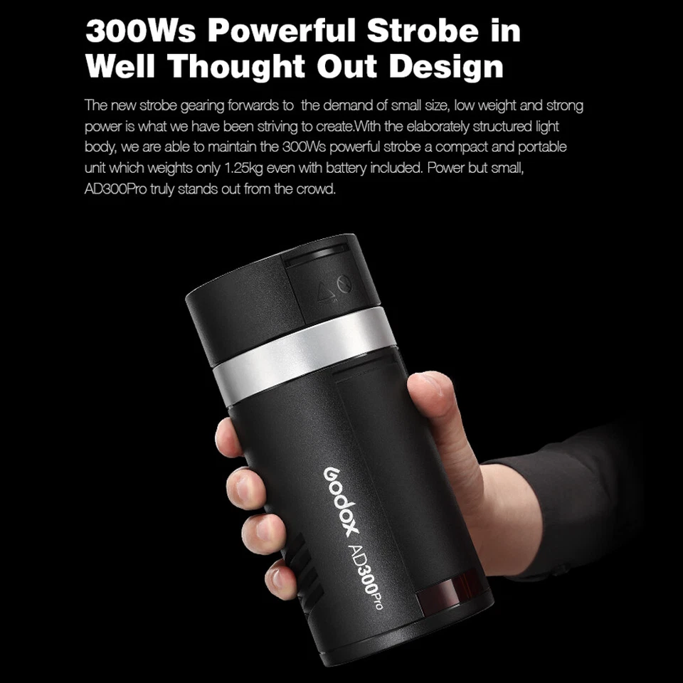 US Godox AD300pro 2.4G TTL HSS Outdoor Flash+X2T Trigger Kit For Canon Sony Fuji - Image 4 of 4