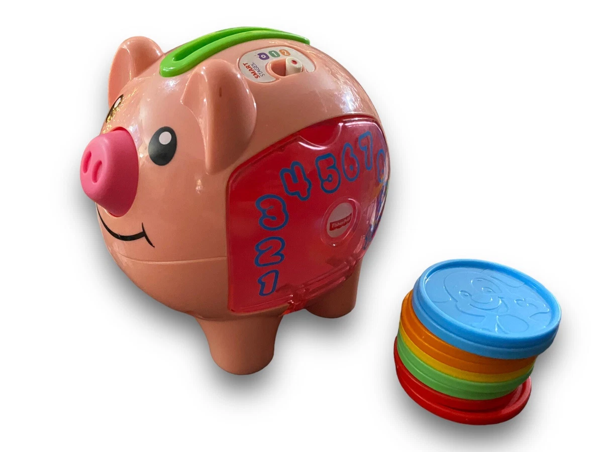 Fisher Price Smart Stages Counting Piggy Bank w 9 Coins Colors