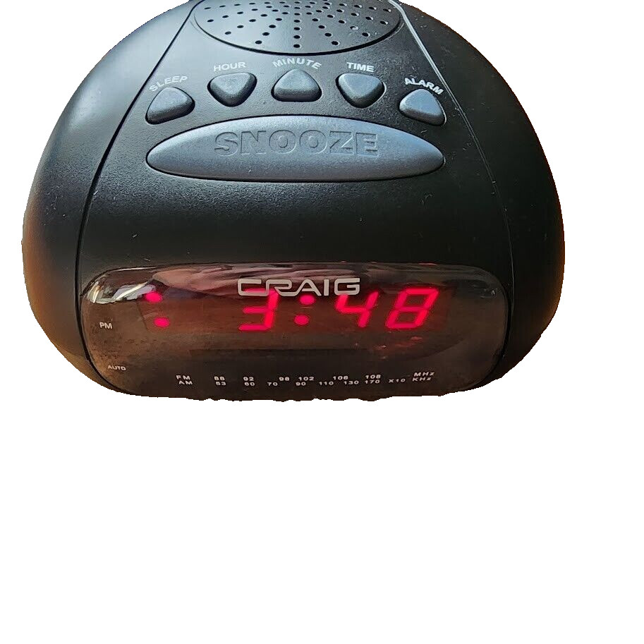Craig CR 45329 B Dual Alarm Clock Digital AM/FM Radio with 0 . 6 ″ LED Display Snooze photo Craig CR 45329 B Dual Alarm Clock Digital AM/FM Radio with 0 . 6 ″ LED Display Snooze photo