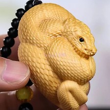 Wooden Python Animal Decoration Pendant Chinese Wood Decorations Ornament