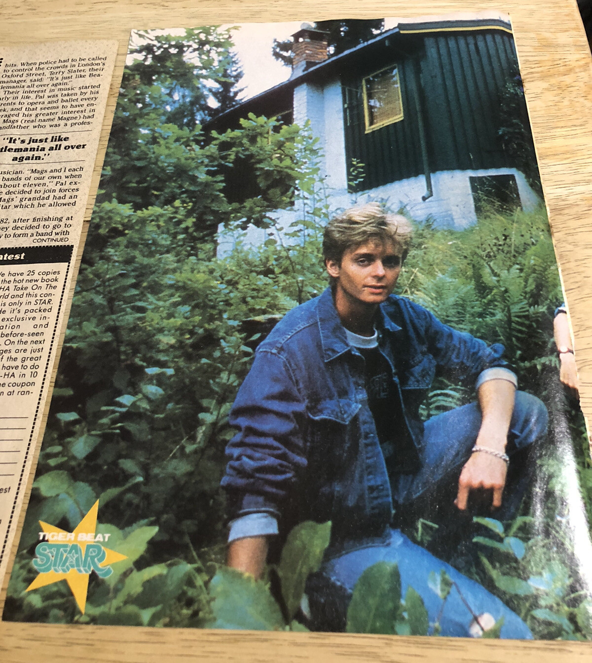 1987 A-HA - Vintage Teen Magazine 2-Page Article Clipping