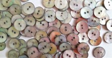 25 Mother of Pearl shell 2 hole buttons 15mm