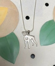 Boxer Sterling Silver Charm Necklace - New - FREE SHIPPING
