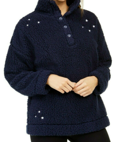 fake sherpa pullover