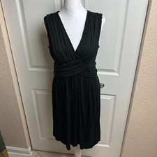 Loft by Ann Taylor Women's Black Dress Size 4 Cross Over Bust