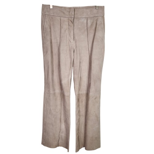Joseph Damenhose 38 US 6 nude Wildleder Lammleder Schlaghose $ 1295