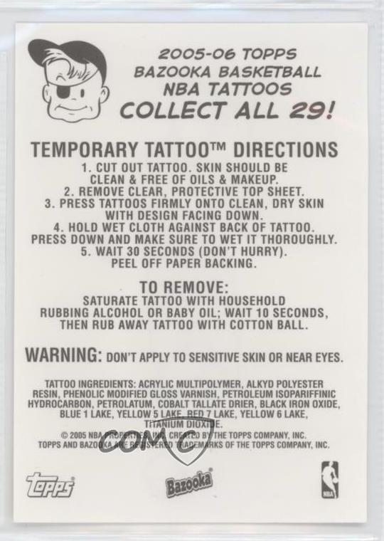 200506 Topps Bazooka Tattoos Bob Sura eBay