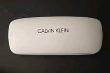 AUTHENTIC UNUSED NEW SM CALVIN KLEIN WHITE HARD EYEGLASSES SUNGLASSES CASE