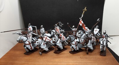 28mm painted Templar Knights Cavalry (12)