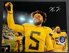 KAYVON THIBODEAUX SIGNED OREGON DUCKS 16x20 YELLOW Photo BECKETT WITNESS COA